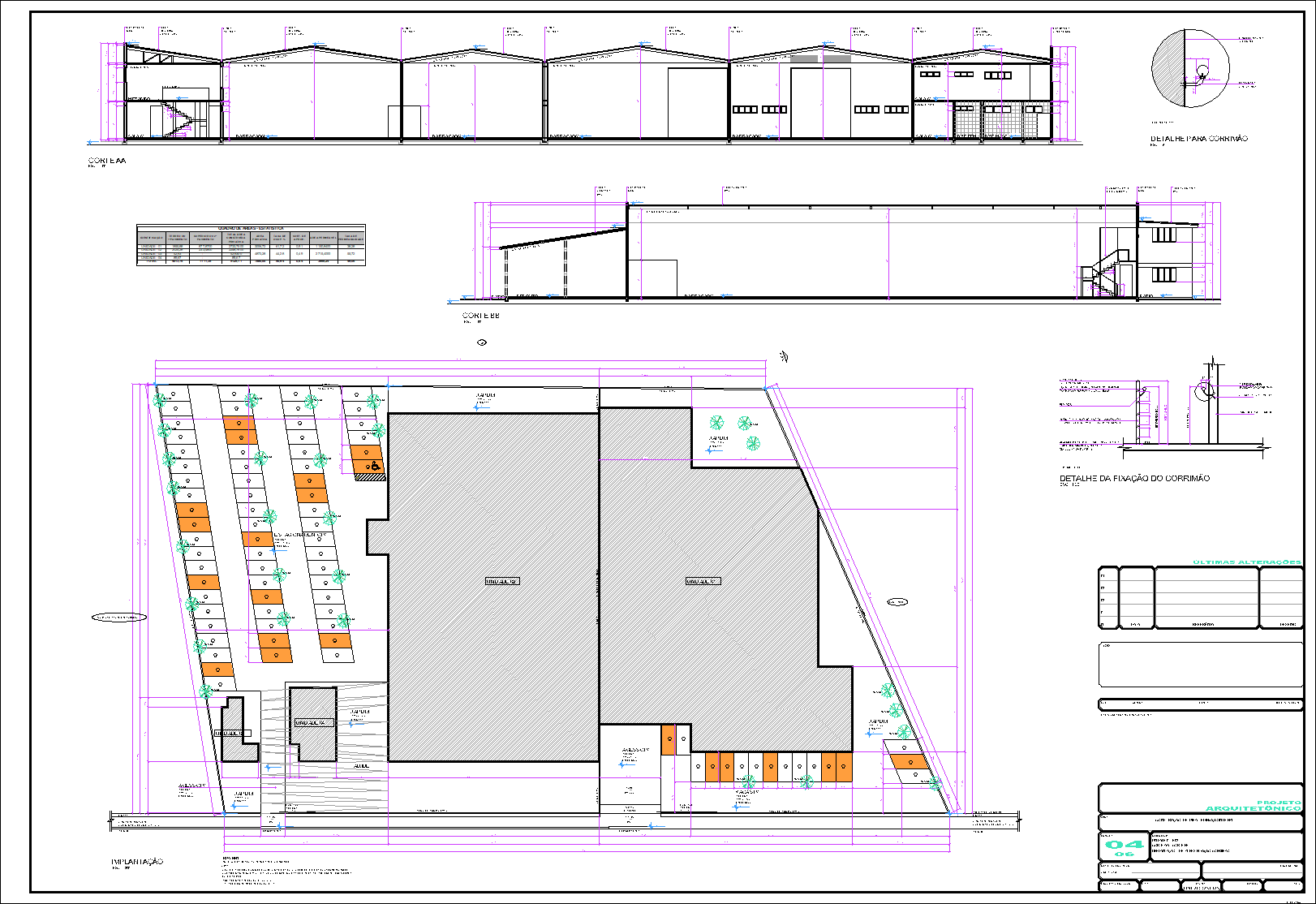 Industrial, arquitetônico, 6 pranchas A1