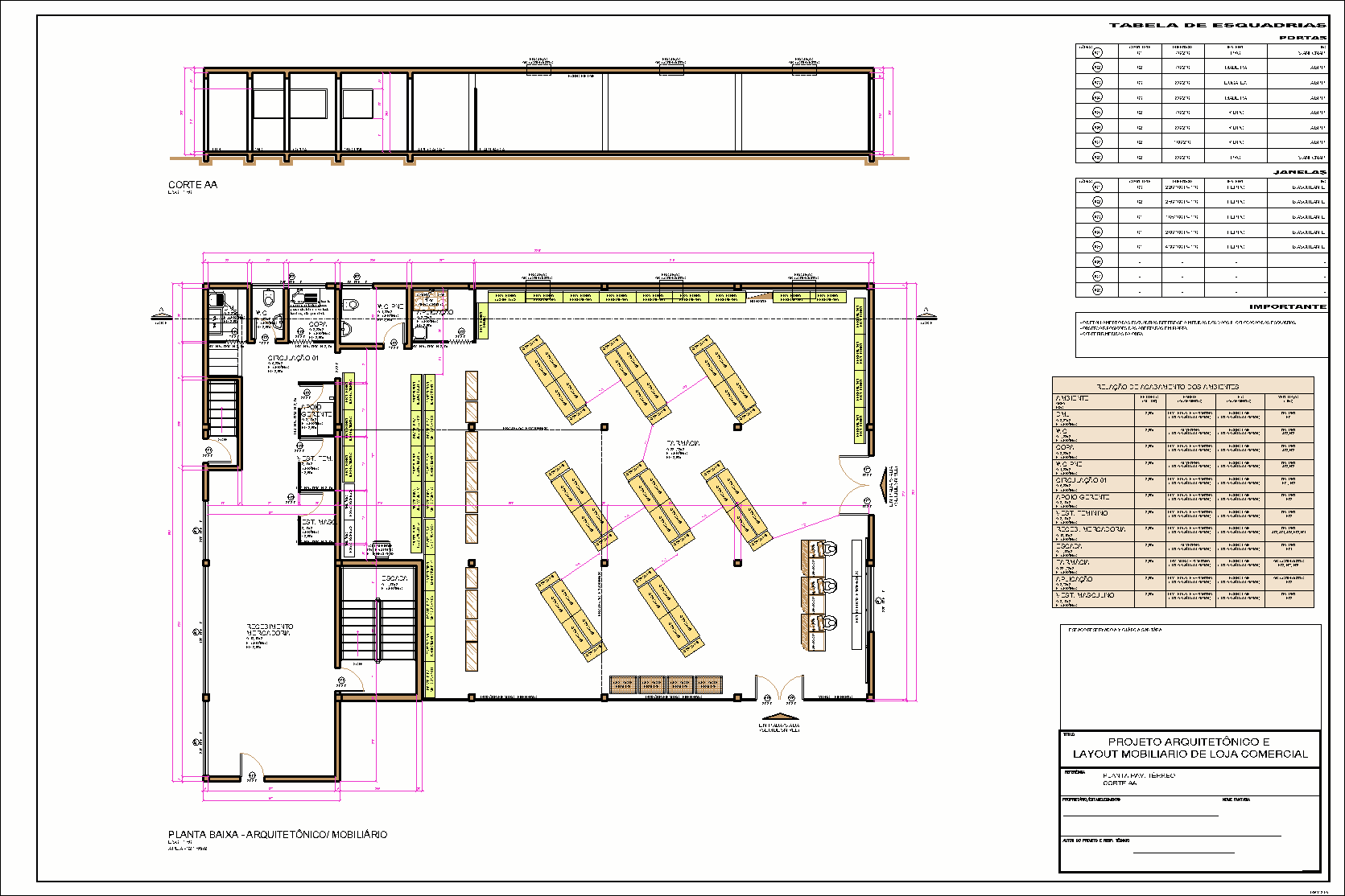 Comércio de pequeno porte, 1 prancha A1