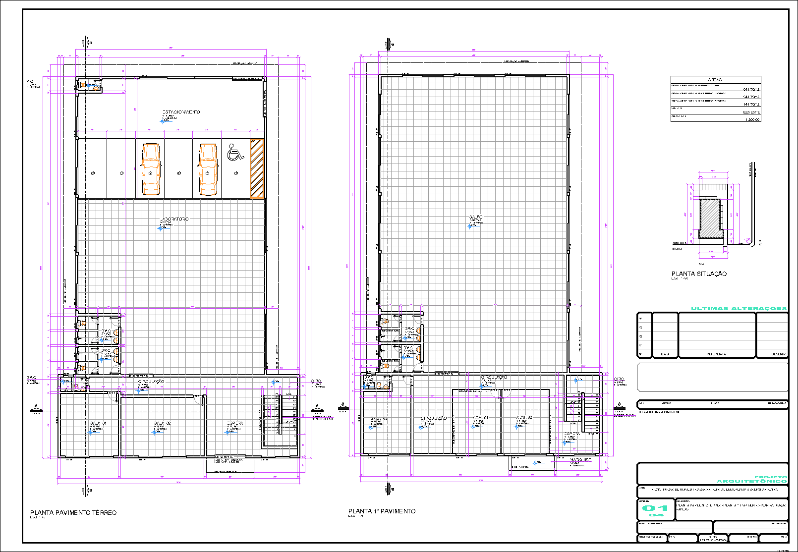 Barracão, arquitetônico, 4 pranchas A1