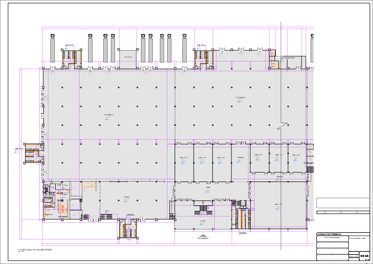 Centro de Exposições, 3 pranchas A1