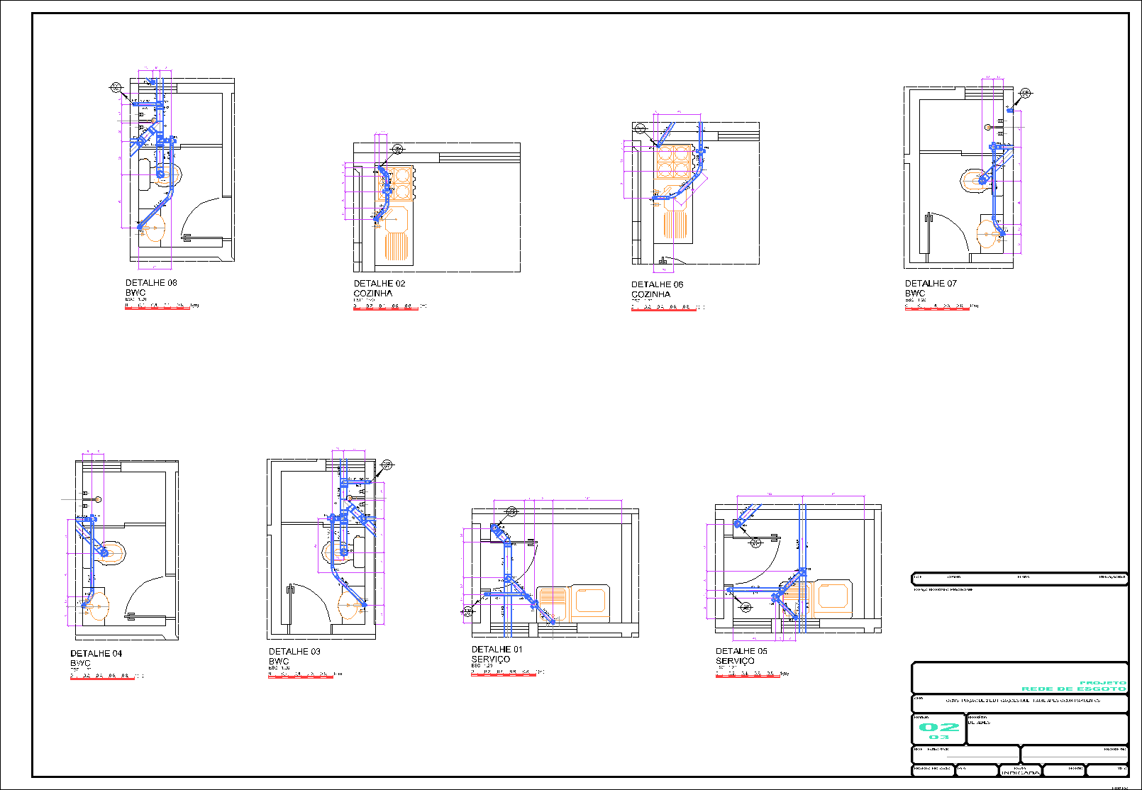 2 Prédios, 16 aptos., esgoto, 3 pranchas A1