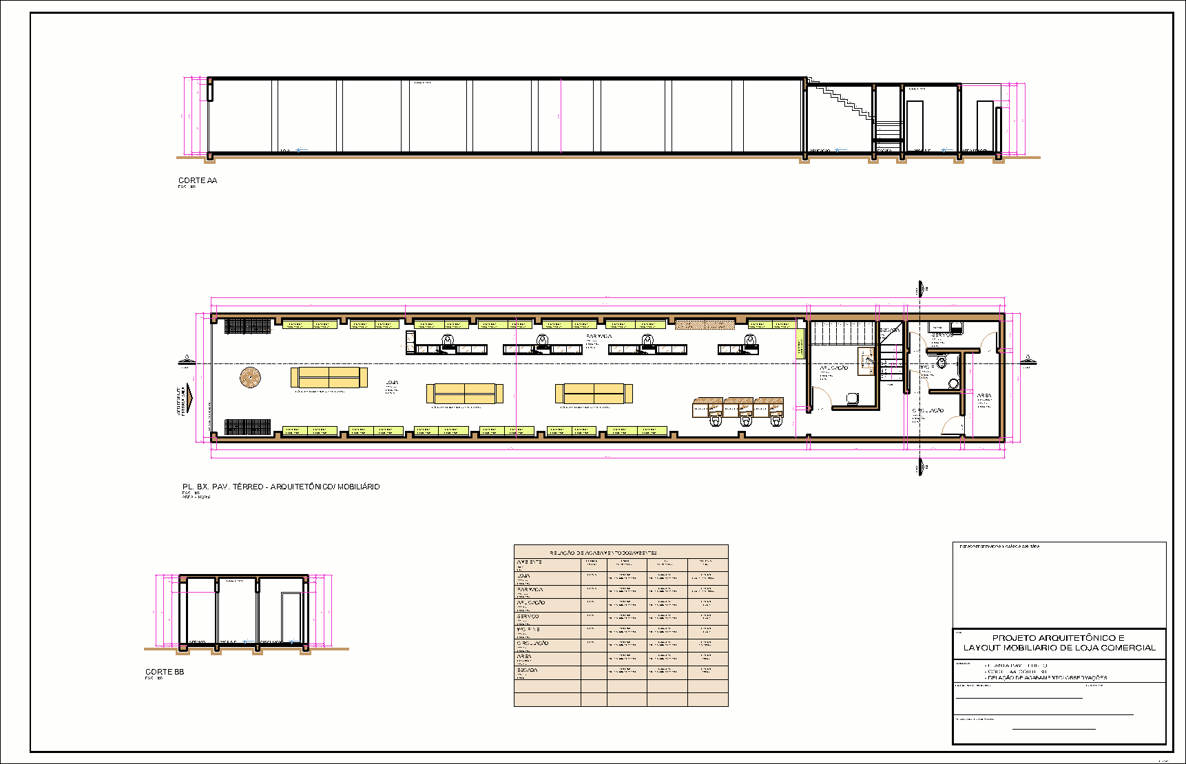 Comércio de pequeno porte, 1 prancha A1