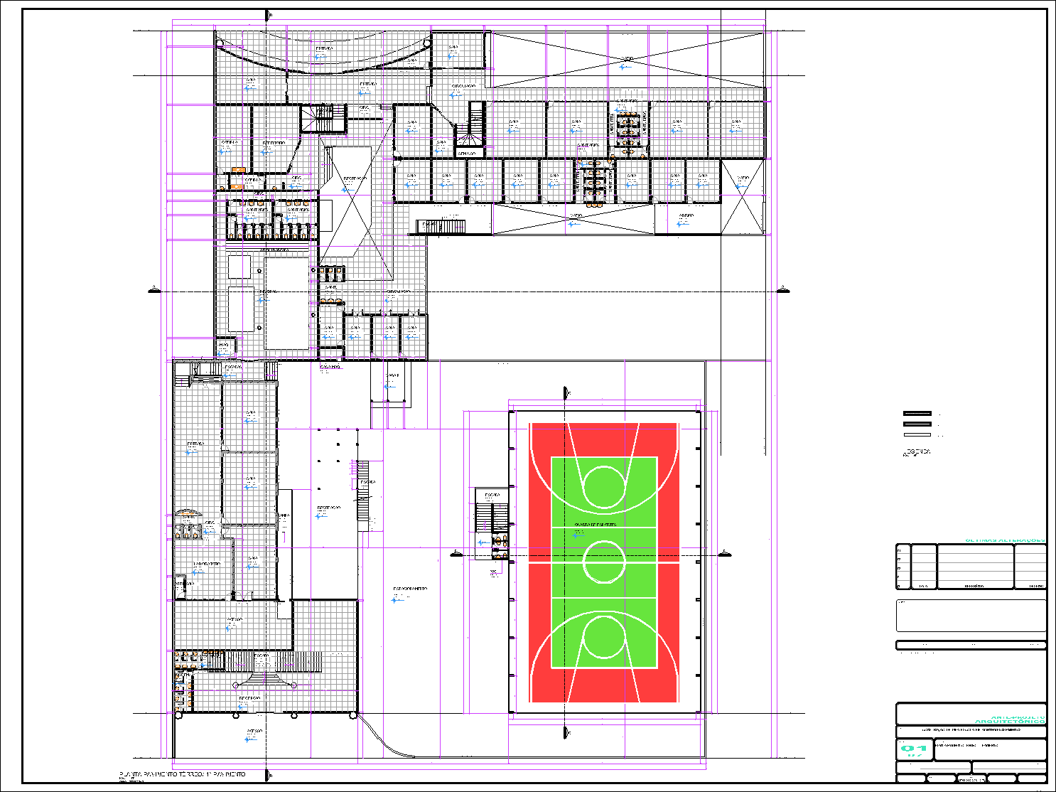 Local de treinamento, arquitetônico, 5 pranchas A1