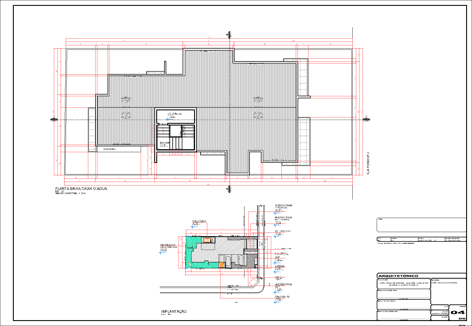 Prédio, 6 aptos., arquitetônico, 6 pranchas A1