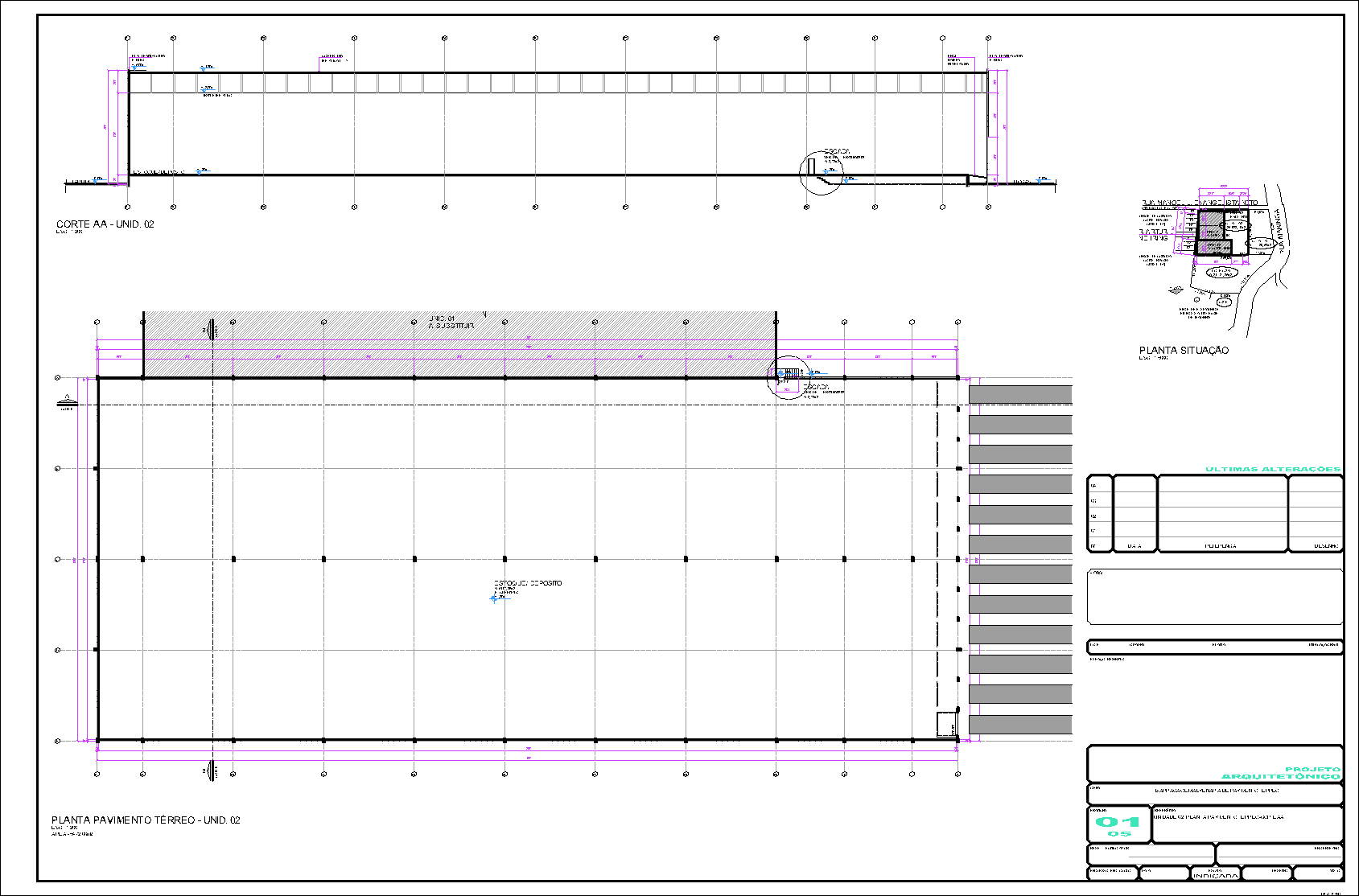 Centro de Distribuição, 51696 porta pallets, 5 pranchas A1
