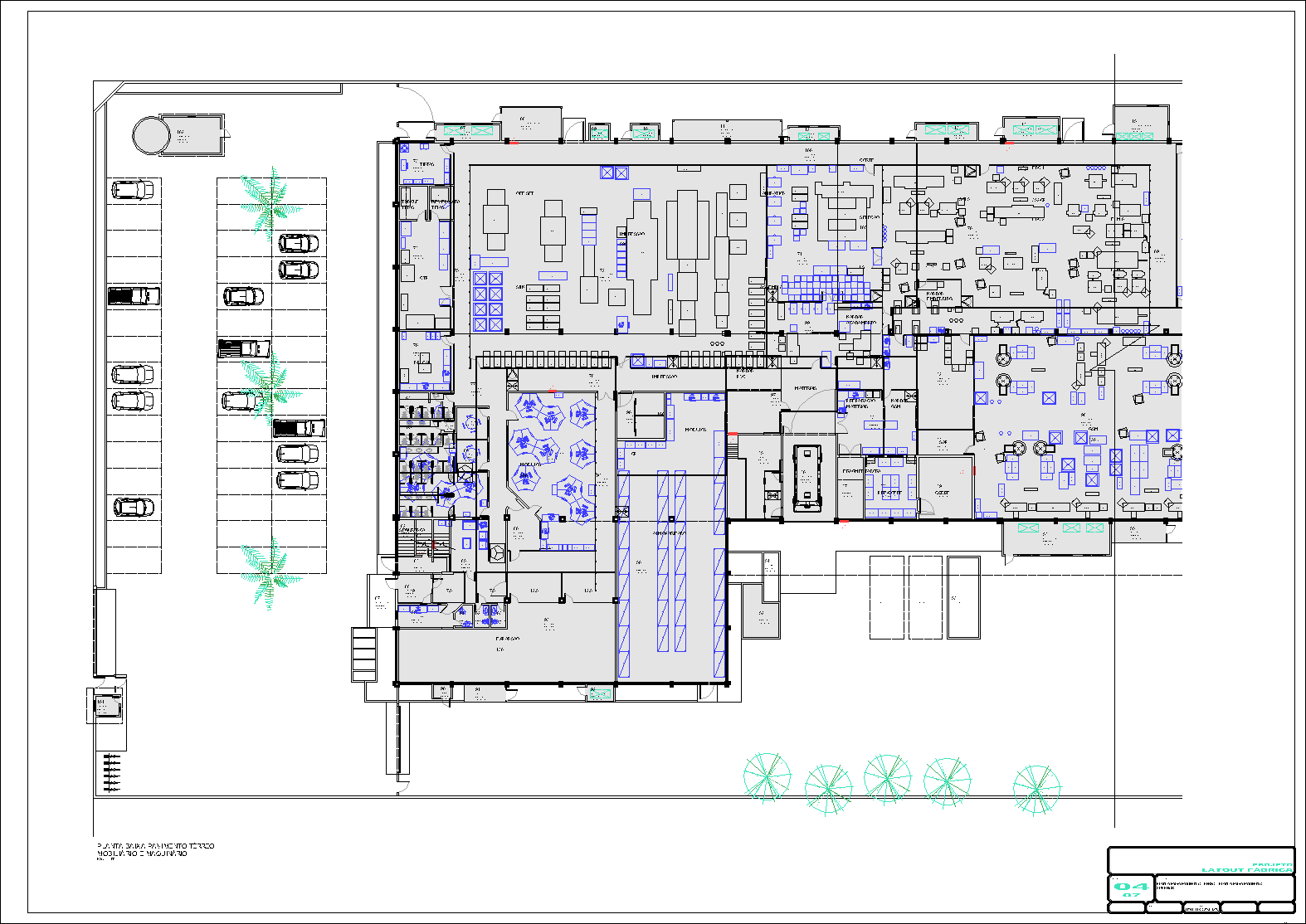 Industrial, arquitetônico, 7 pranchas A1