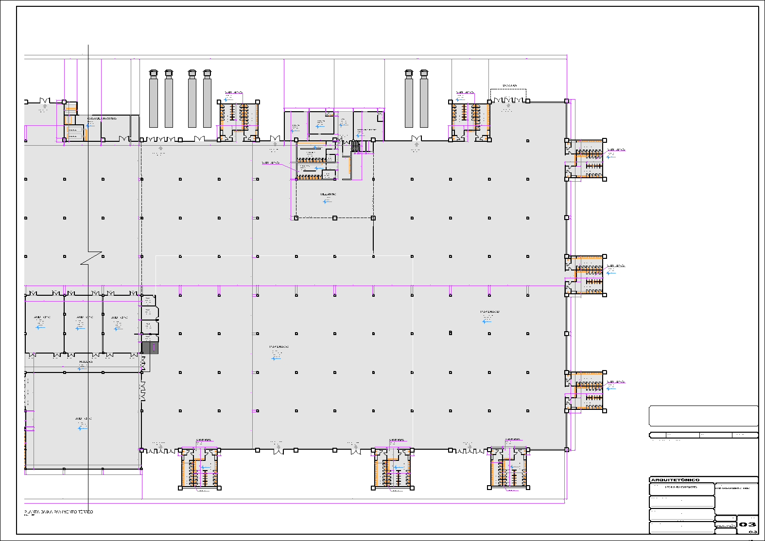 Centro de Exposições, 3 pranchas A1