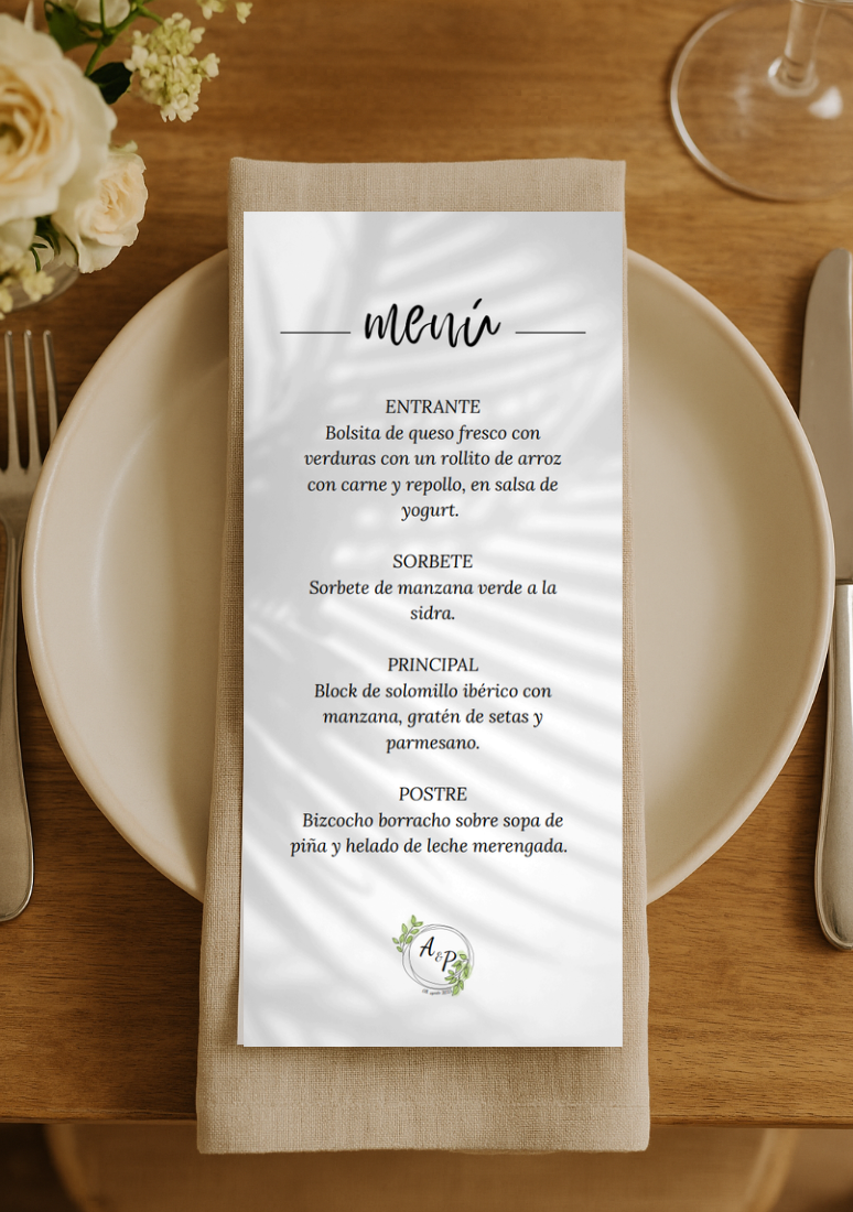 Minuta personalizada