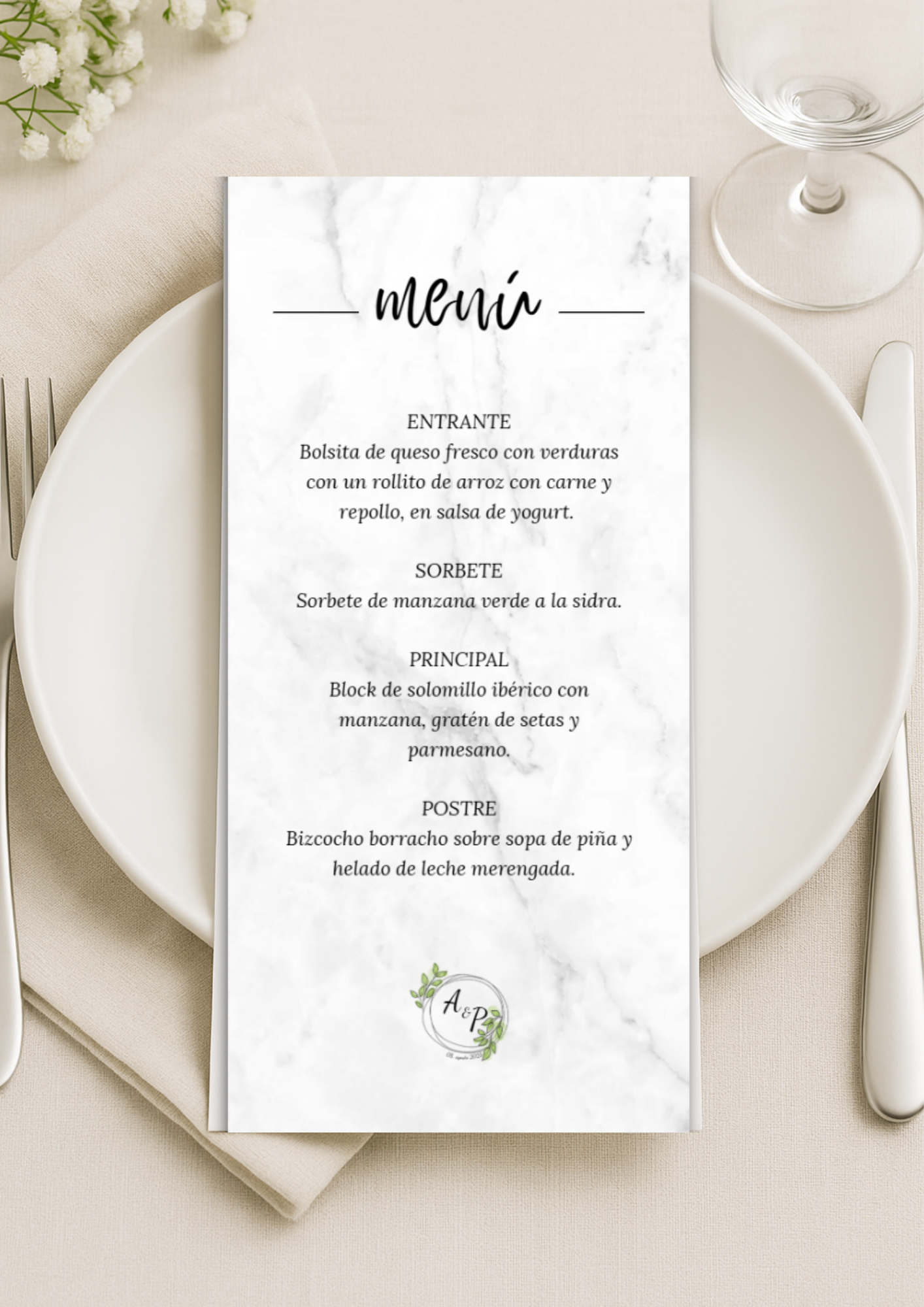 Minuta personalizada