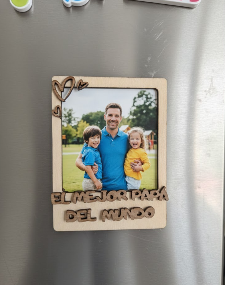 Imán Polaroid "El mejor papá del mundo"
