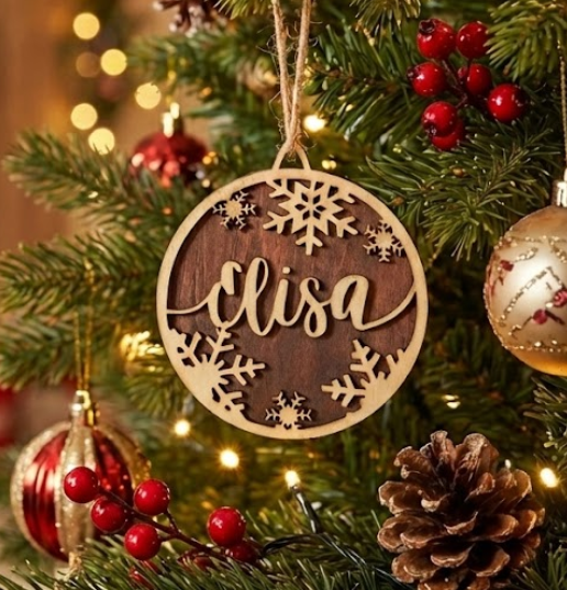 Bolas de navidad estilo copo interior