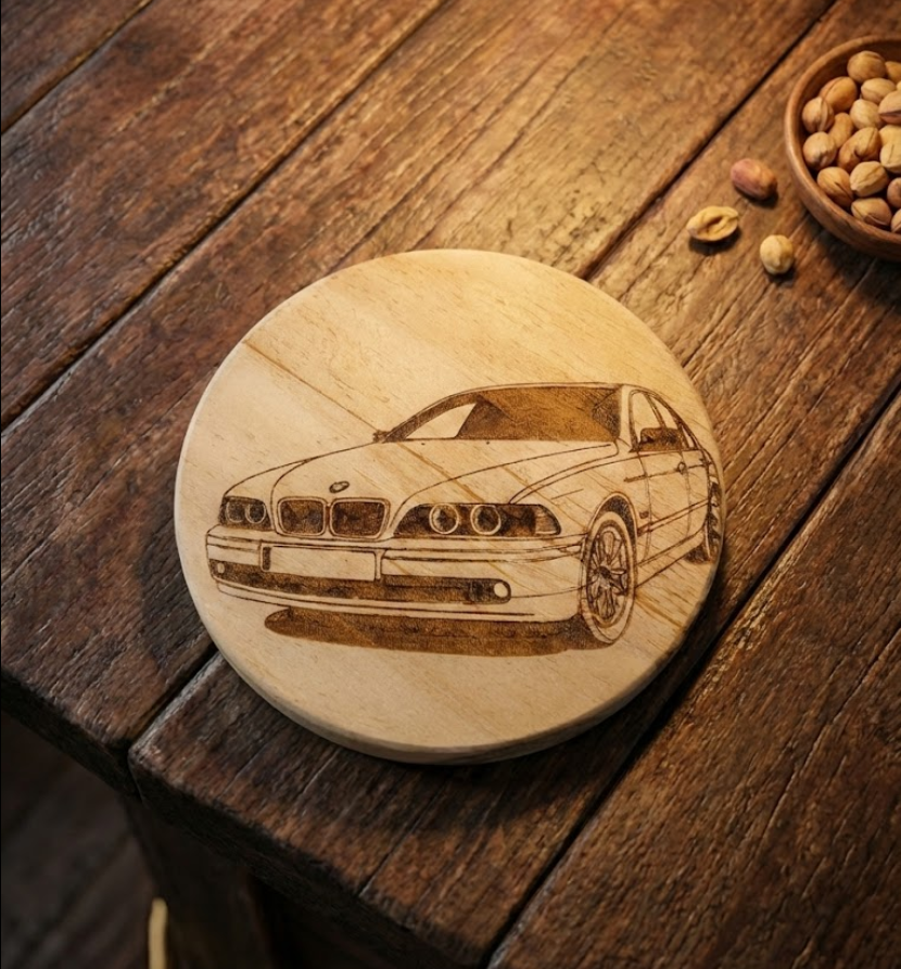 Posavasos de Madera Personalizados con Acabado en Resina