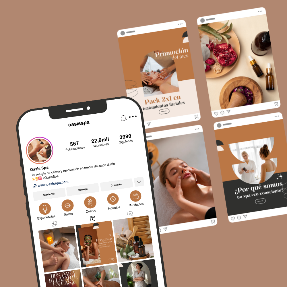 Pack de Redes Sociales para Spa