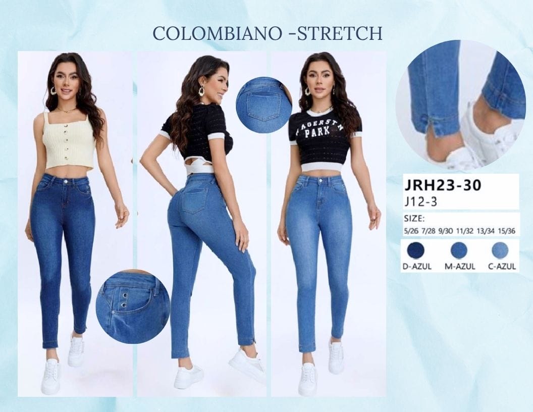 PANTALON DE MEZCLILLA COLOMBIANO PARA DAMA MARCA JERA