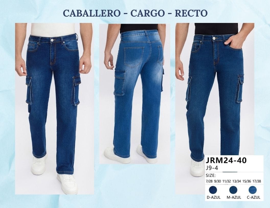 PANTALON DE MEZCLILLA CARGO PARA CABALLERO MARCA JERA