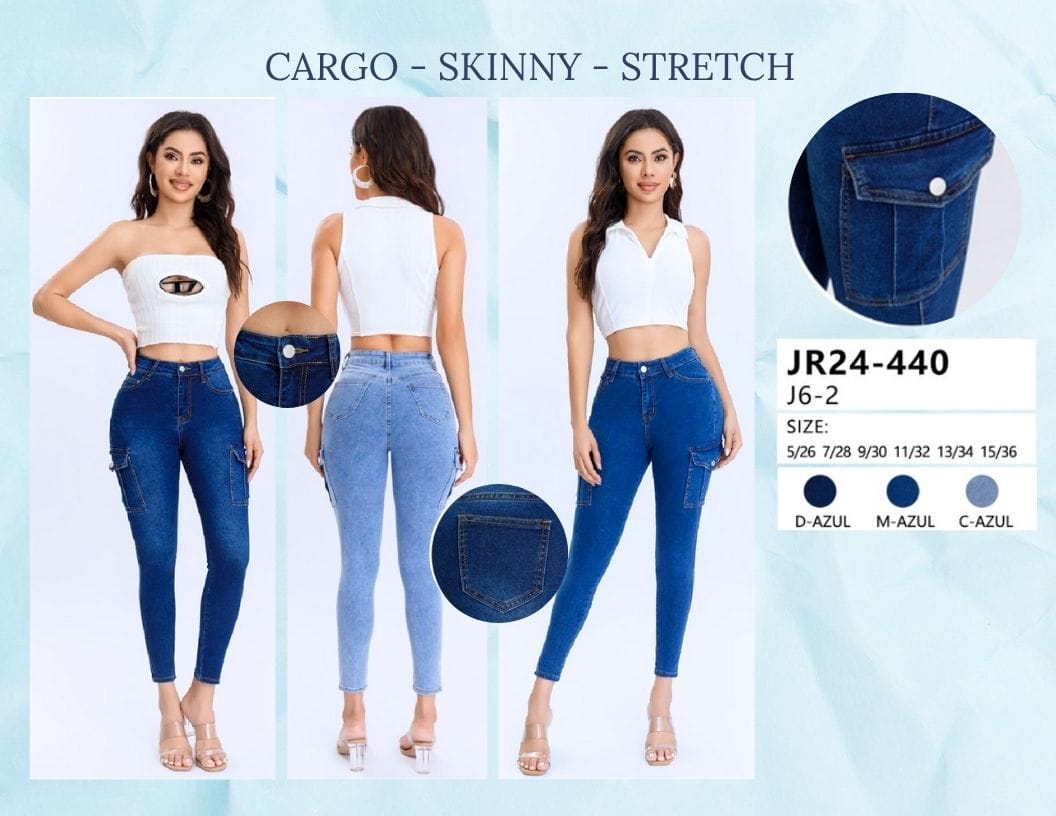 PANTALON DE MEZCLILLA SKINNY PARA DAMA MARCA JERA