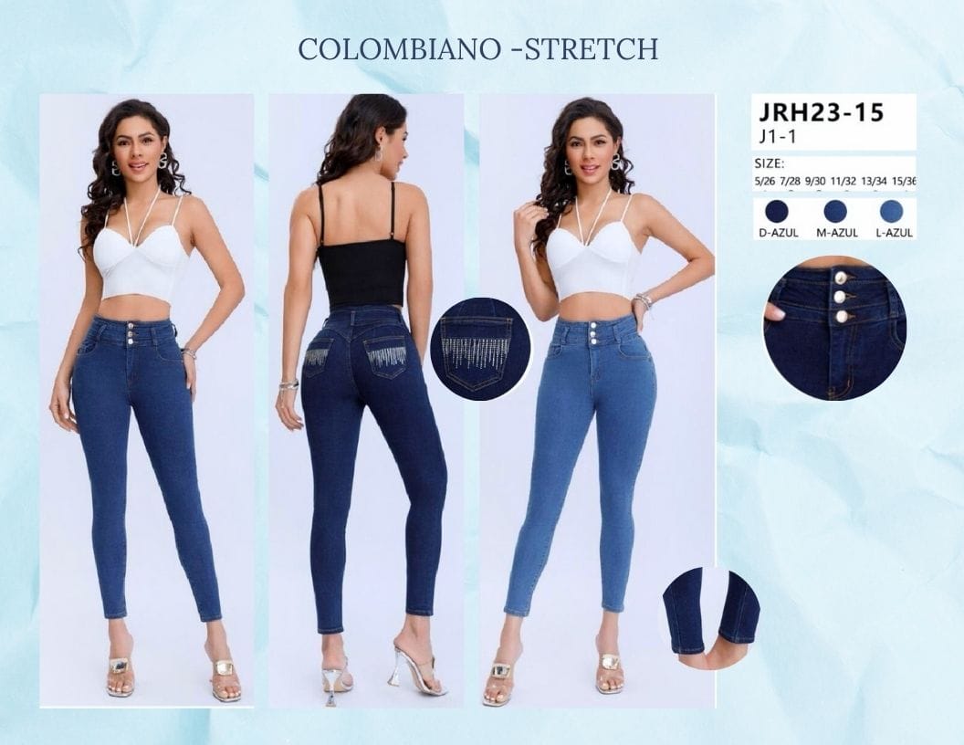 PANTALON DE MEZCLILLA COLOMBIANO PARA DAMA MARCA JERA