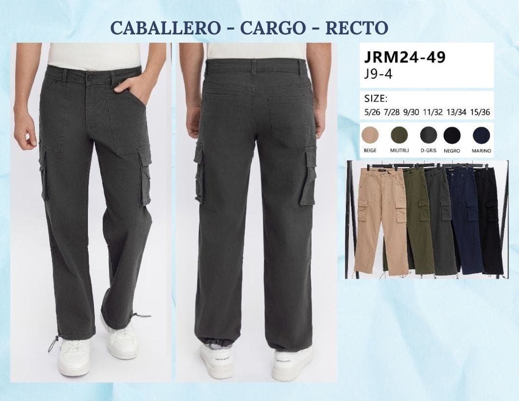 PANTALON DE MEZCLILLA CARGO PARA CABALLERO MARCA JERA