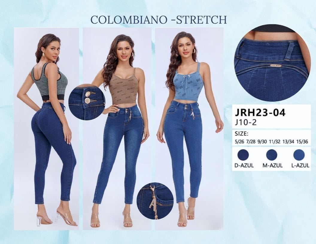 PANTALON DE MEZCLILLA COLOMBIANO PARA DAMA MARCA JERA