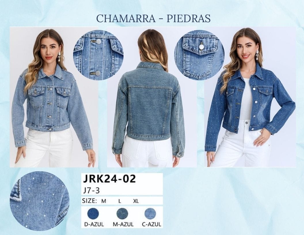 CHAMARRA DE MEZCLILLA PARA DAMA MARCA JERA