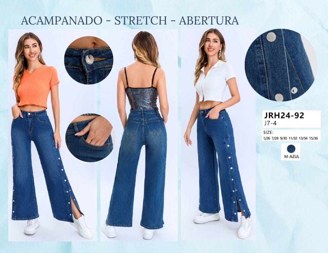PANTALON DE MEZCLILLA CARGO PARA DAMA MARCA JERA