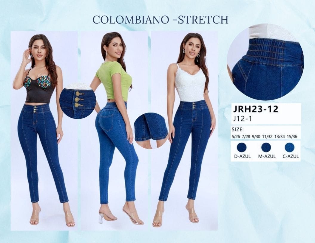 PANTALON DE MEZCLILLA COLOMBIANO PARA DAMA MARCA JERA