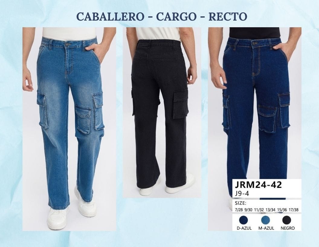 PANTALON DE MEZCLILLA CARGO PARA CABALLERO MARCA JERA