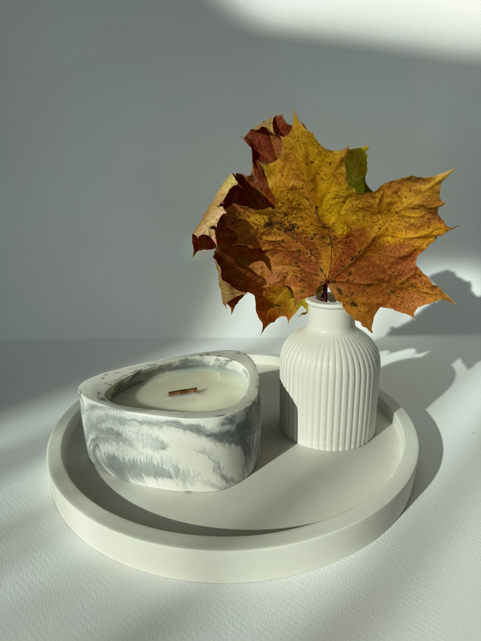 Didelio balto padėklo rinkinys