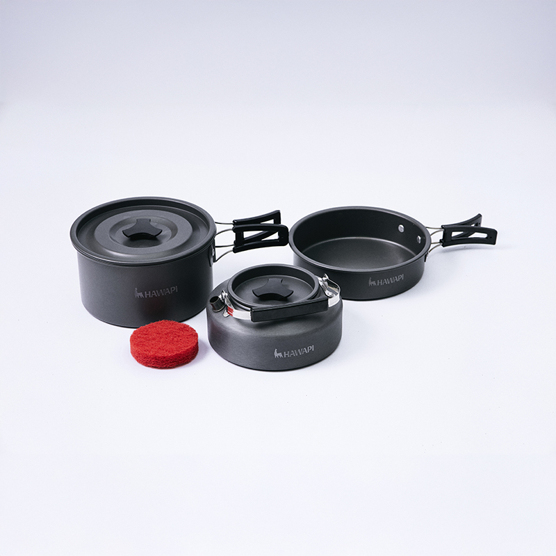 Conjunto de panelas para camping