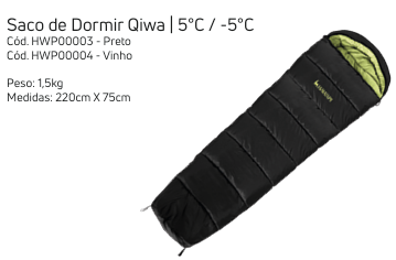 Saco de Dormir Qiwa Preto