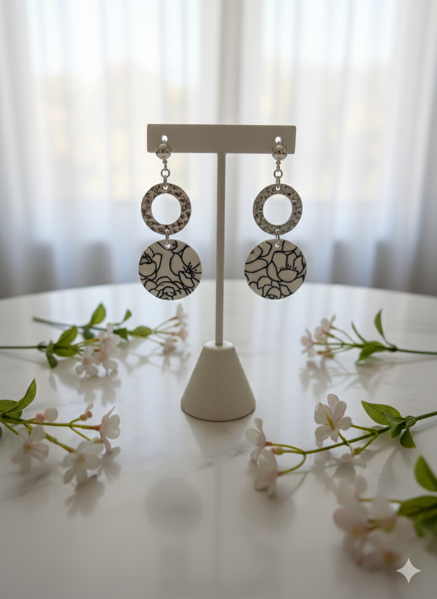 Boucles d'oreilles Estampe