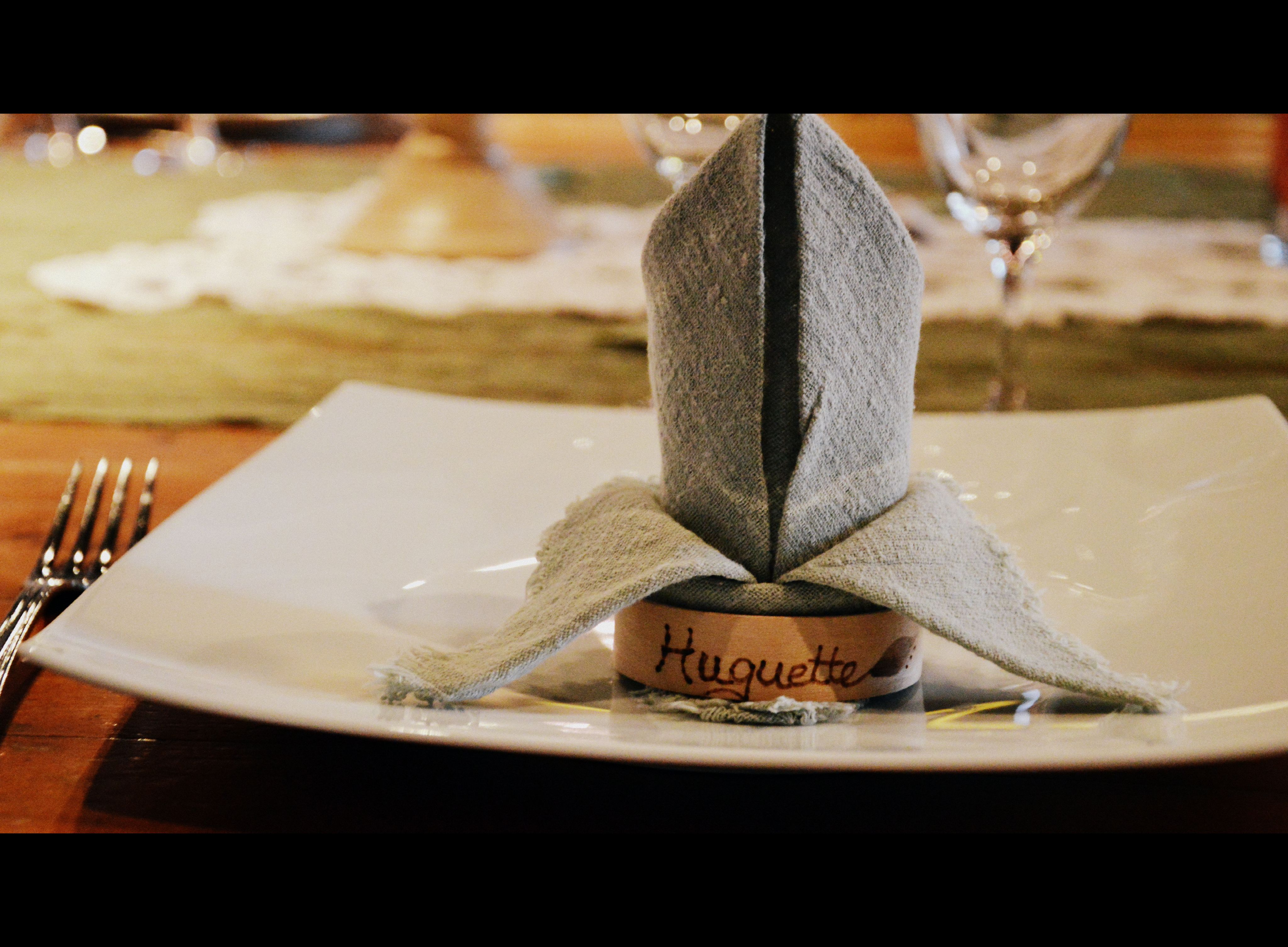 Rond de serviette personnalisé