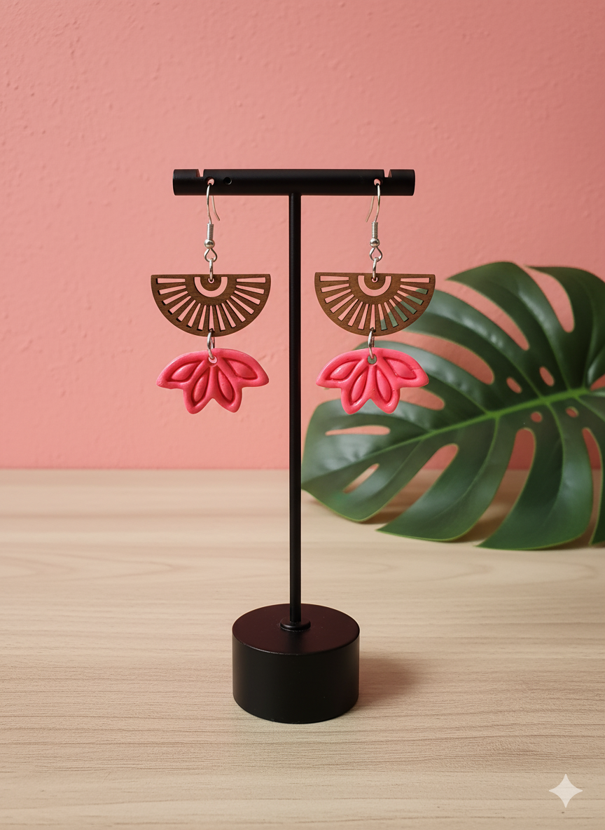 Boucles d’oreilles Fleur de lotus 