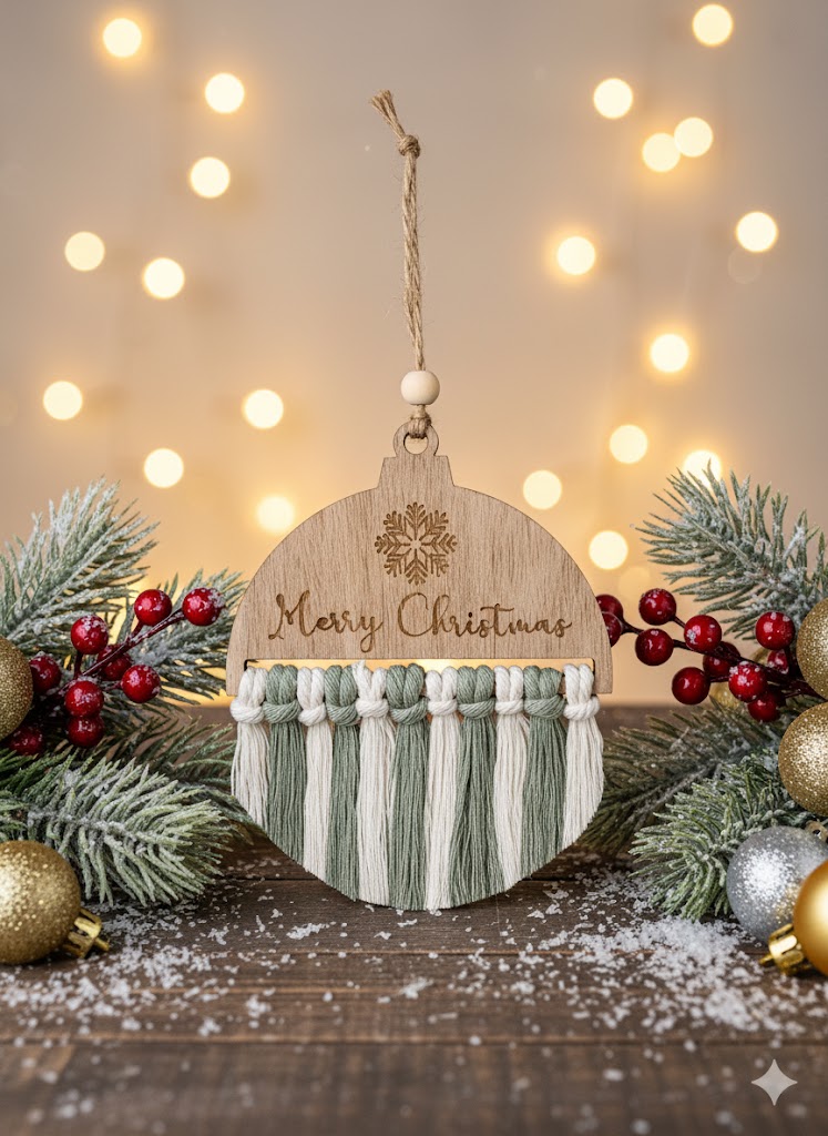 Suspension de Noël en bois