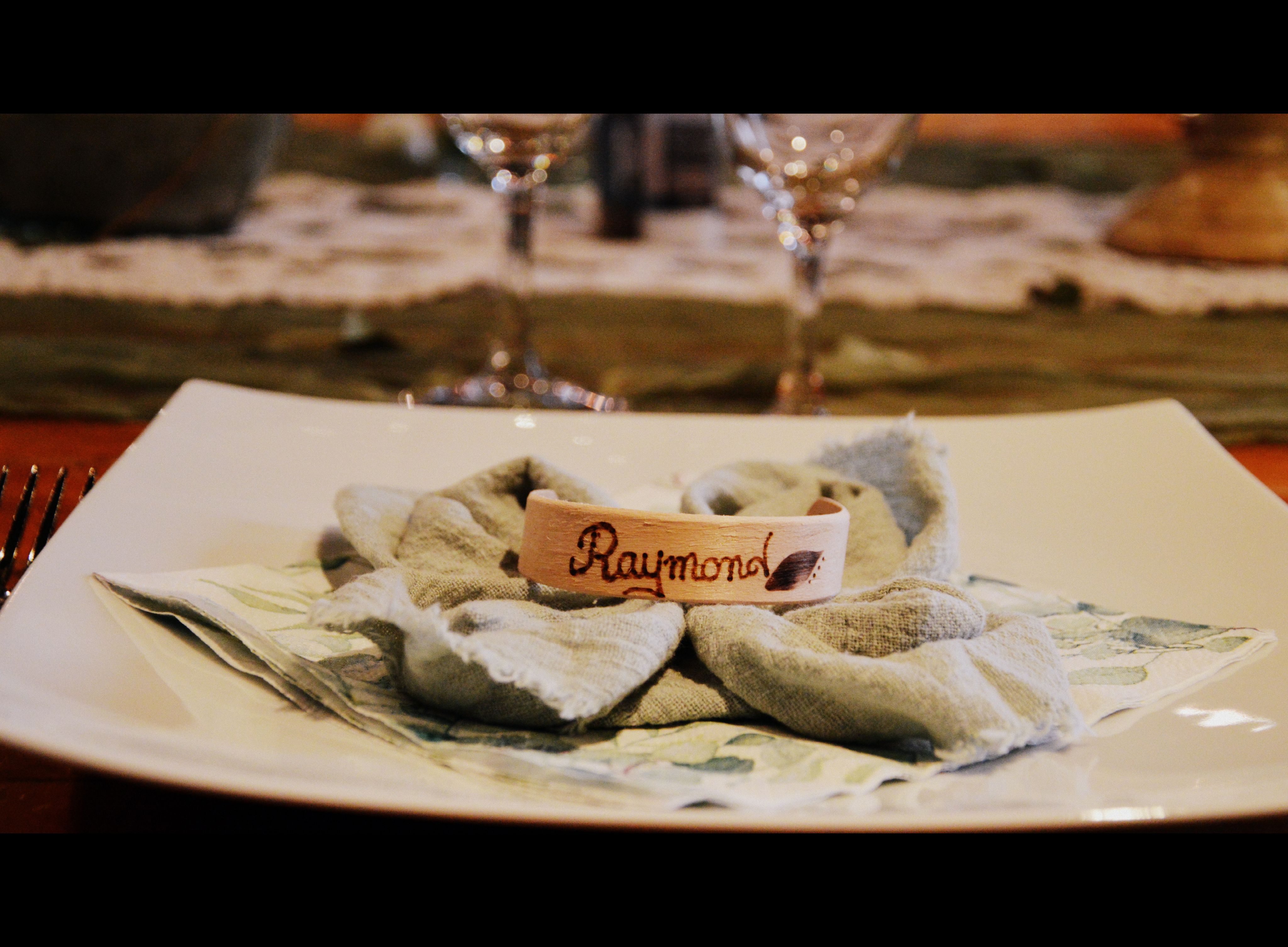 Rond de serviette personnalisé