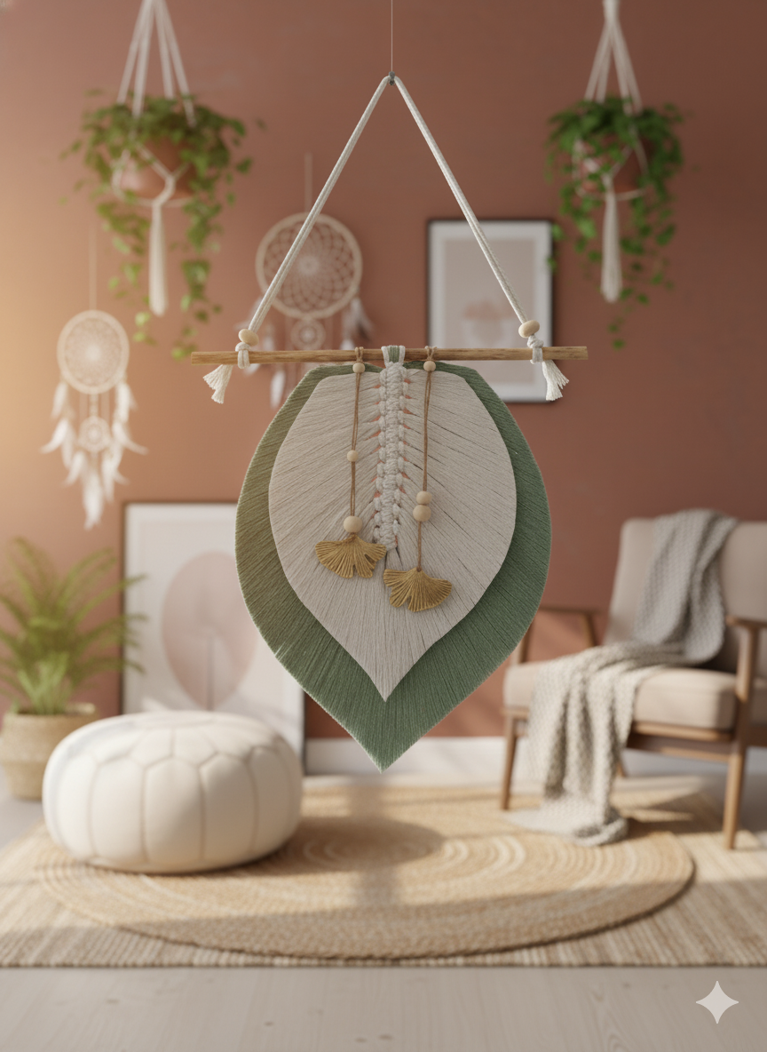 Décoration murale en forme de feuilles