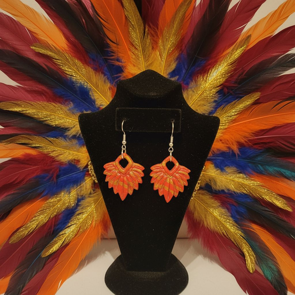 Boucles Samba écarlate
