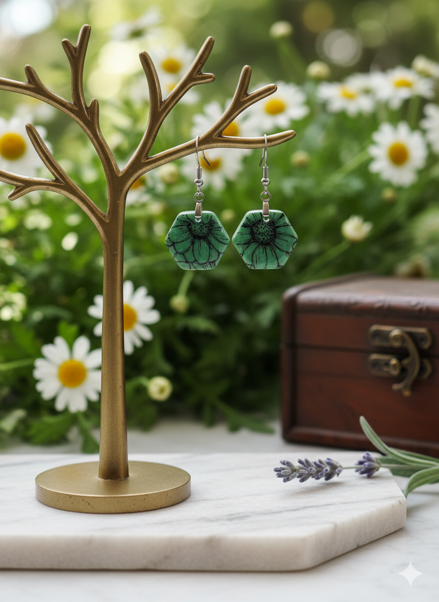 Boucles Émeraude fleurie