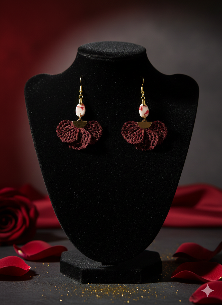 Boucles d’oreilles Madrigal red