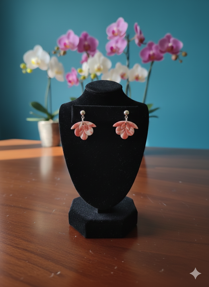 Boucles d'oreilles Flora pendante