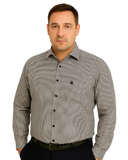 Camisa Cuadritos Polo - Manga Larga