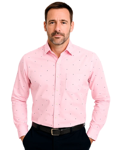 Camisa Estampada Polo - Manga Larga