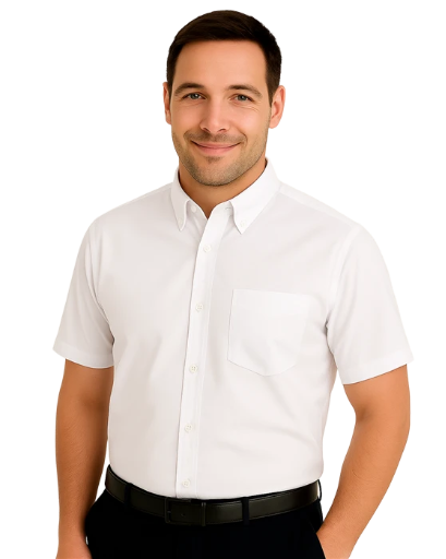 Camisa Lisa Poplin - Manga Corta