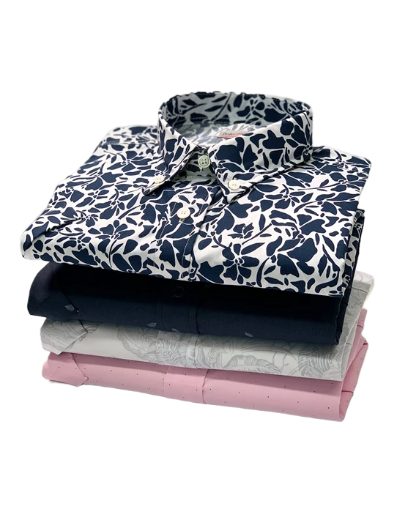 Camisa Flor Elastizada - Manga Corta