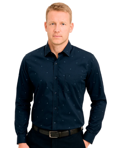 Camisa Estampada Polo - Manga Larga