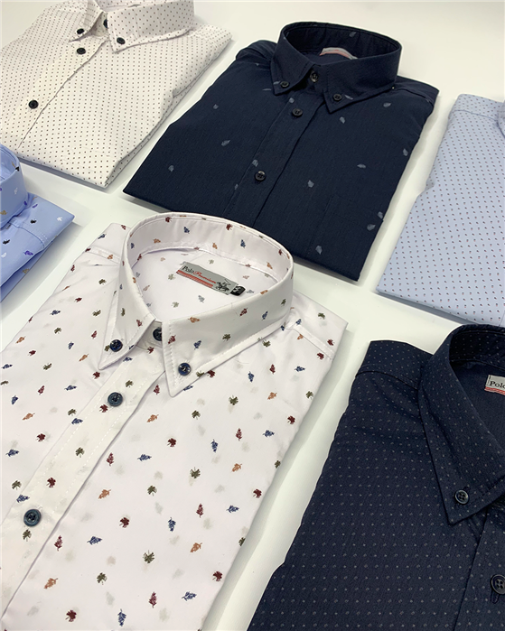 Camisa Estampada Polo - Manga Larga