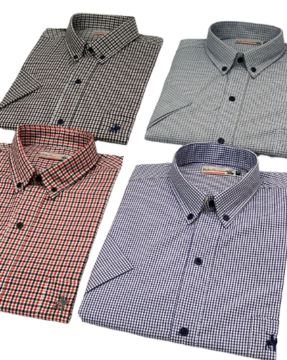 Camisa Cuadritos Polo - Manga Corta