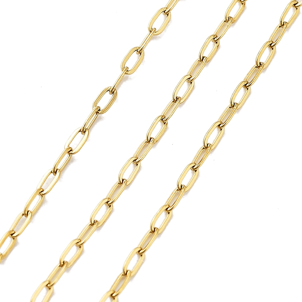 Gold Paperclip Oval Chain