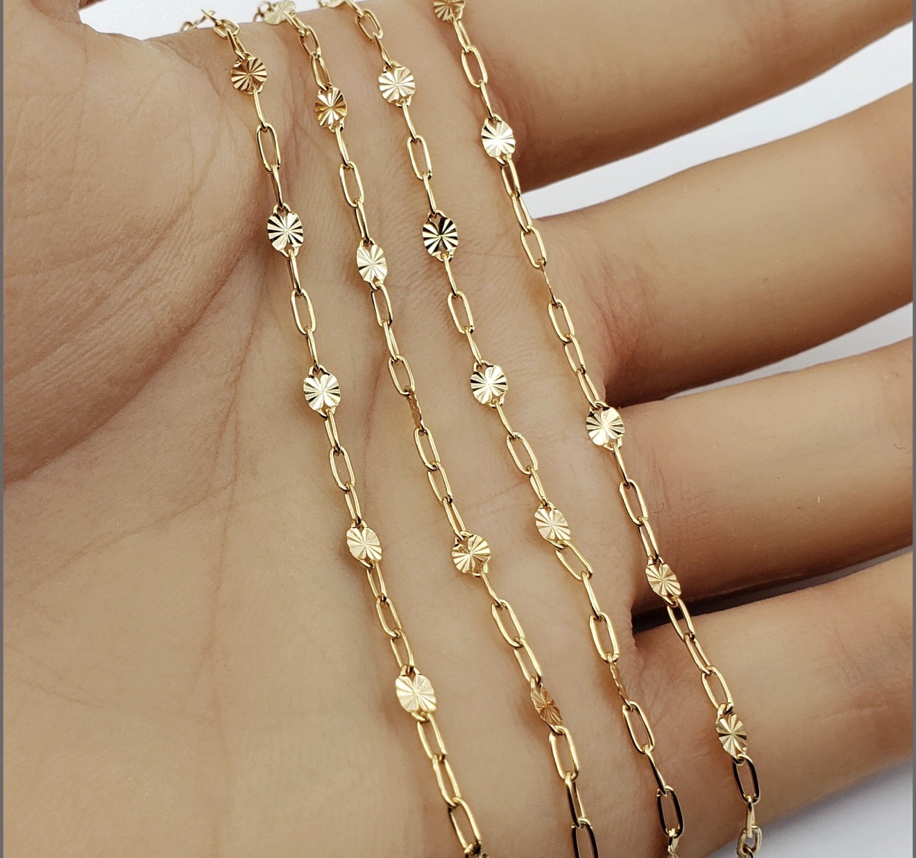 14k Gold Filled Drawn Cable Starburst 3:1 Chain