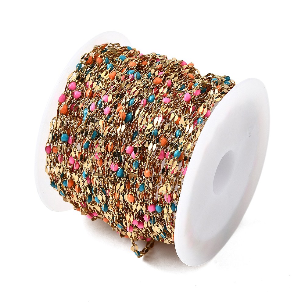 Gold Enamel Dapped Chain in Tropic 